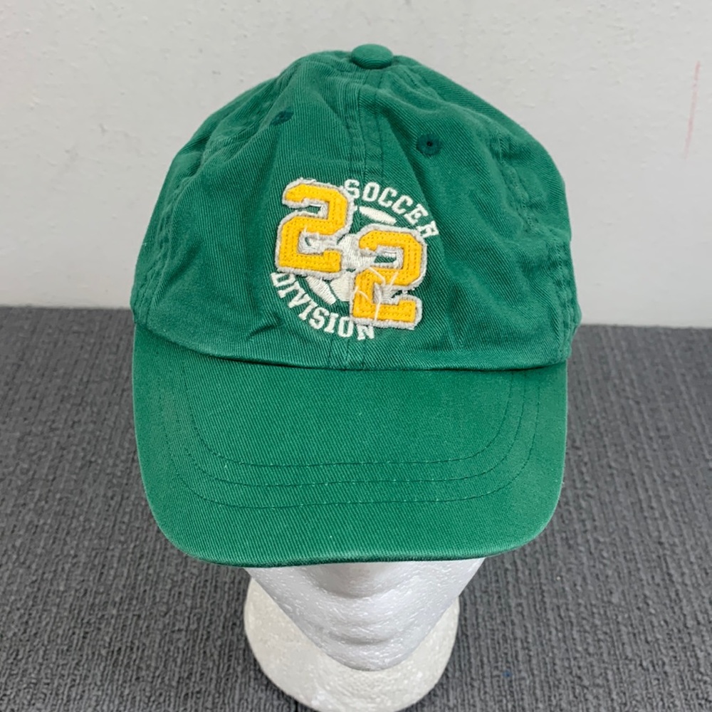 The Childrens Place Soccer Division Baseball Hat Boys Size 18-24 mos Green Strap
